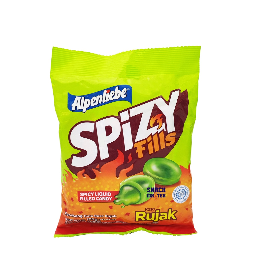 Alpenliebe Spizy Fills Rasa Rujak - Netto 105 gr (Isi 40 butir)