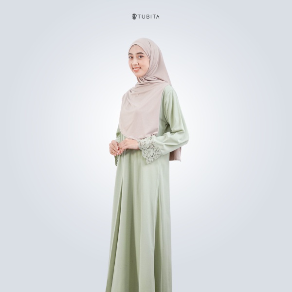TUBITA - Meena Lace Abaya Umroh Sage by Tubita