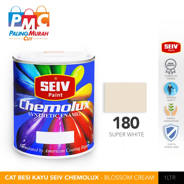 CAT BESI KAYU SEIV CHEMOLUX SUPER 180 Super White