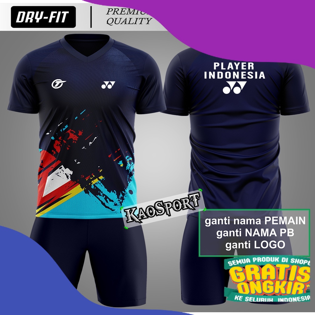 KaoSporT/KAOS BULUTANGKIS/BADMINTON /TRAINING -kostum olahraga/BAJU BULUTANGKIS/BADMINTON futsal/bul