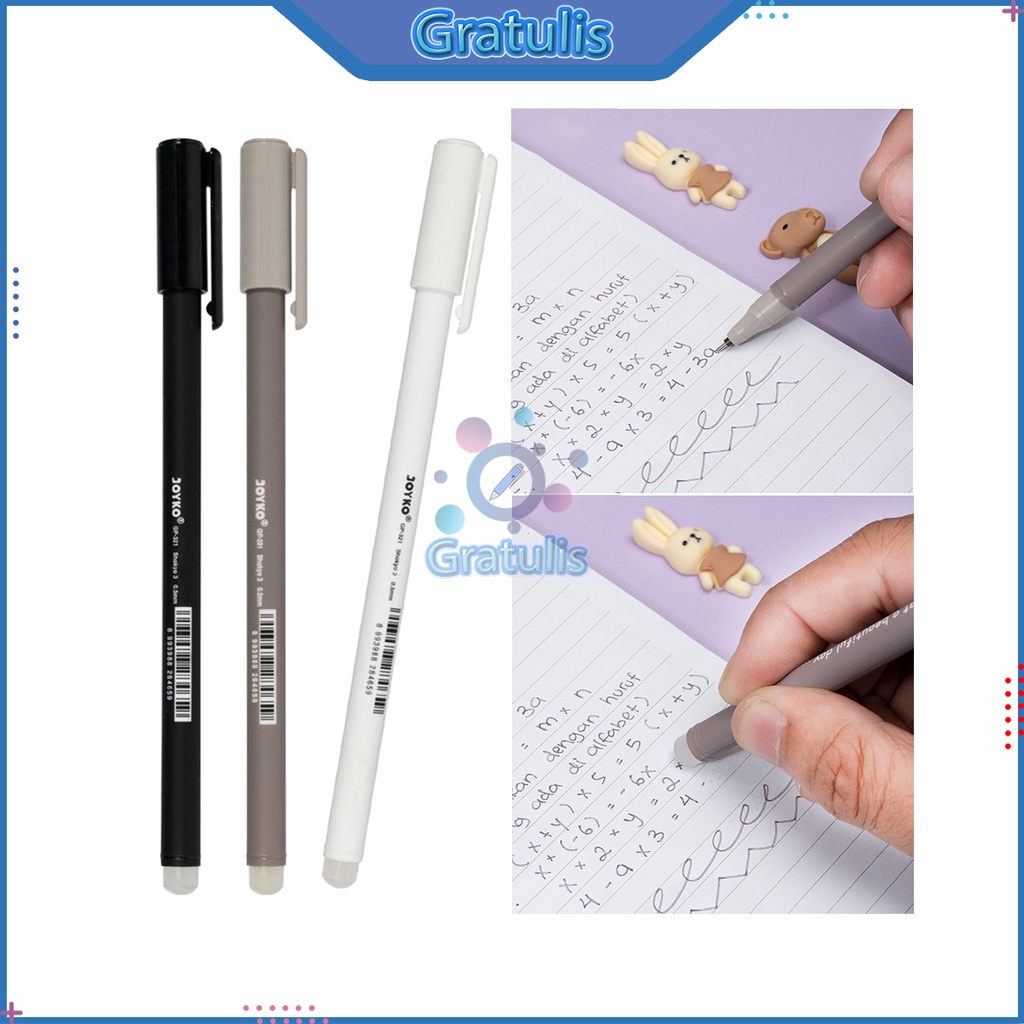 

ERASABLE GEL PEN SHOKYO 3 JOYKO [GP-321/1 PCS] / PULPEN BISA DI HAPUS / BOLPOINT JEL 1 BUAH