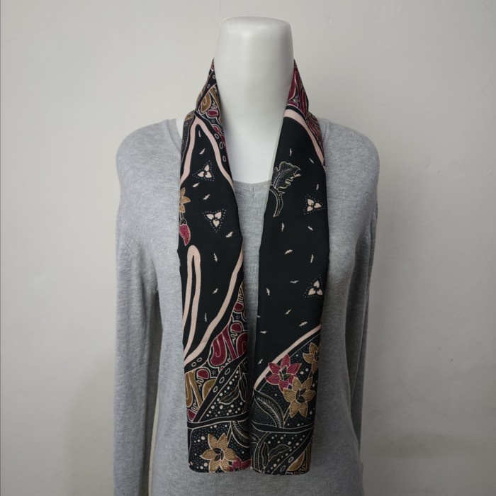 [SO59] T4 Promo Twilly Syal Leher Batik Wanita Scarf Pria Ospek