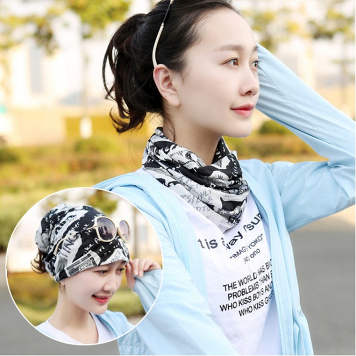 [SO59] syal leher Bahan katun hangat fashion scarft tahan angin hikers motor - hitam kreatif