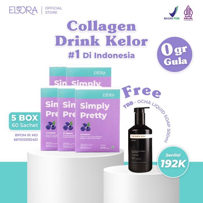 

Elora Collagen Beauty Drink - Minuman Kolagen isi 5 Box + TBB Soap