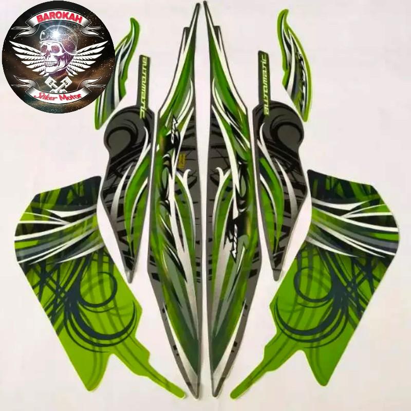 AJS Striping stiker  motor yamaha mio soul 2009 2010 hijau  Bodi     Sticker Bisa Cod Full Body Set