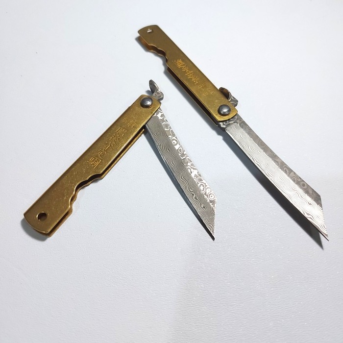 Pisau Lipat Higonokami VG10 REAL Damascus Friction folder EDC knife
