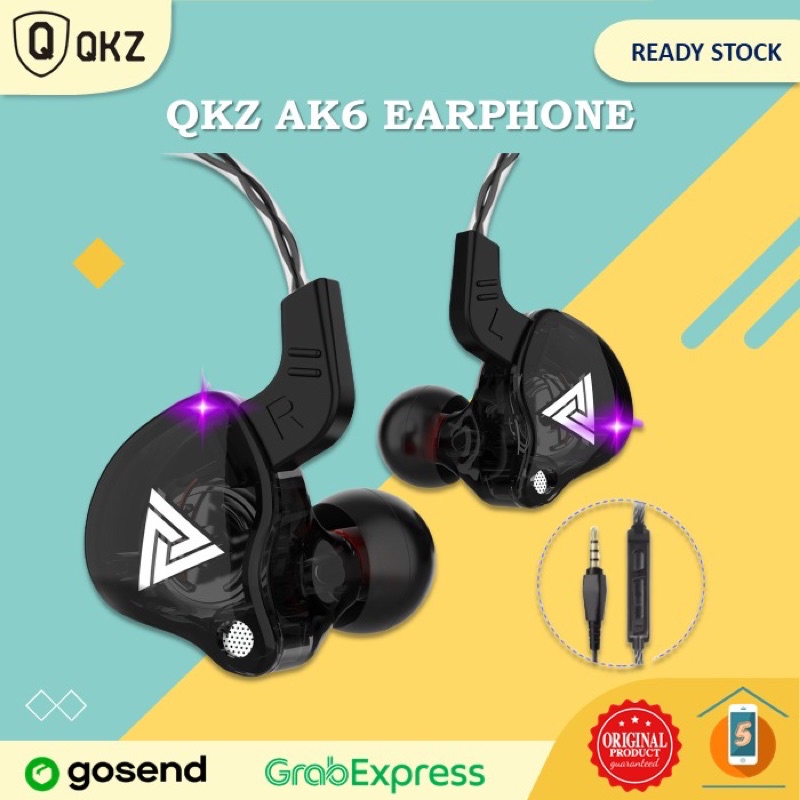 cod! QKZ AK6 Sport Earphone With Mic
