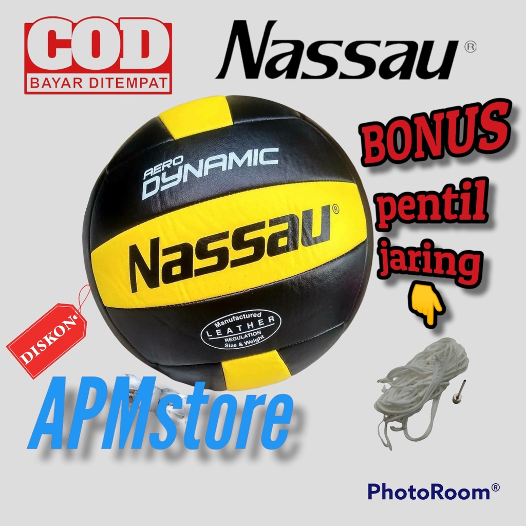 cod BOLA VOLLY NASSAU JAHIT premium quality