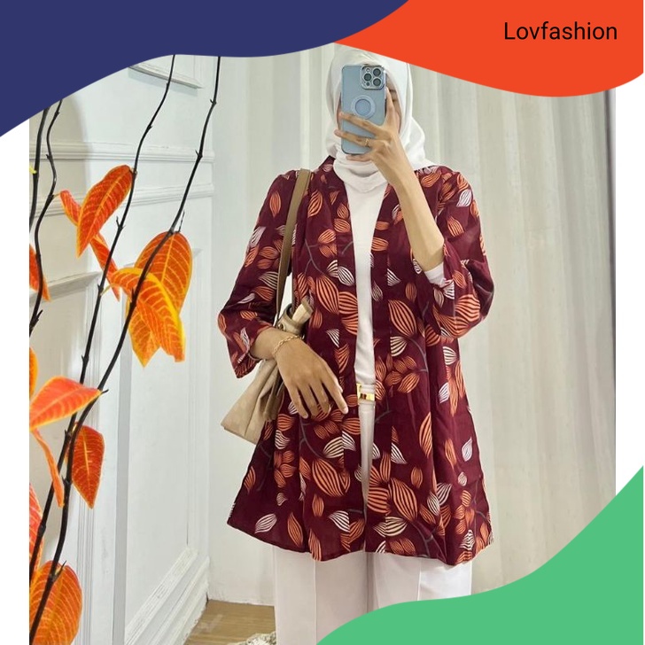 CARDIGAN MOTIF/ OUTER WANITA MOTIF/ OUTER WANITA LENGAN PANJANG