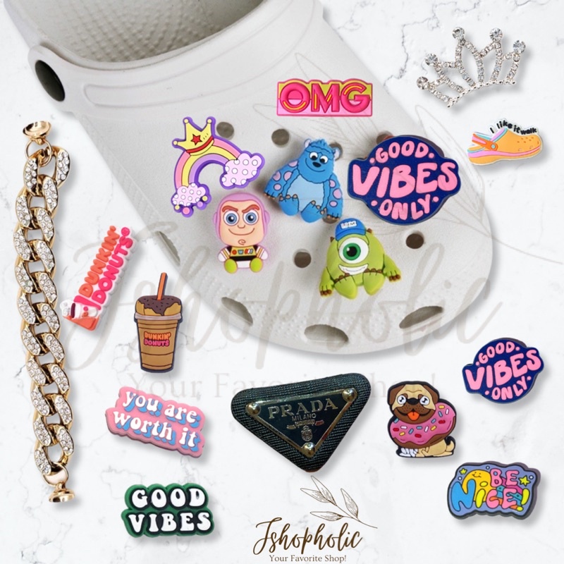 Jibbitz Crocs hiasan aksesoris sandal / jibits crocs / sandal crocs / jibbitz murah / crocs charm / 