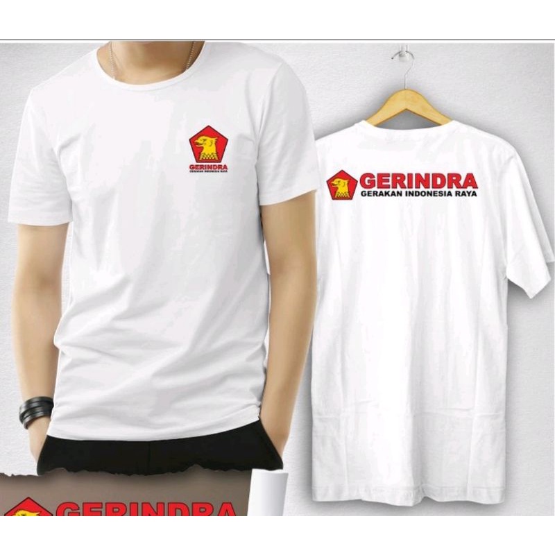 KAOS DISTRO KAOS PARTAI GERINDRA gerakan INDONESIA raya