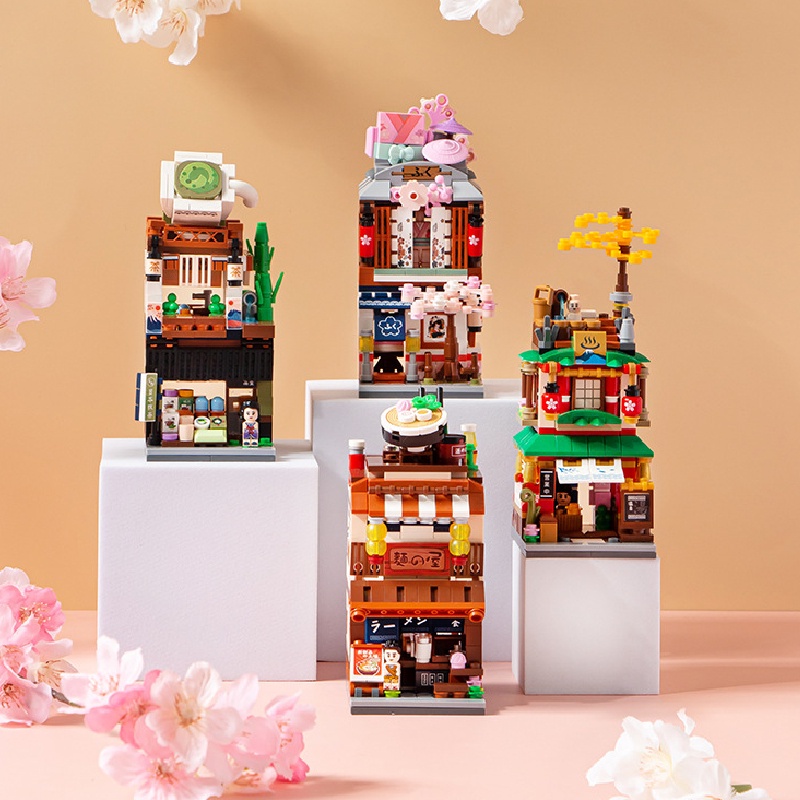 COD Block City - LOZ Building Block ( JAPAN RAMEN KIMONO MATCHA ONSEN ) Street Mini Figure Cute Lucu