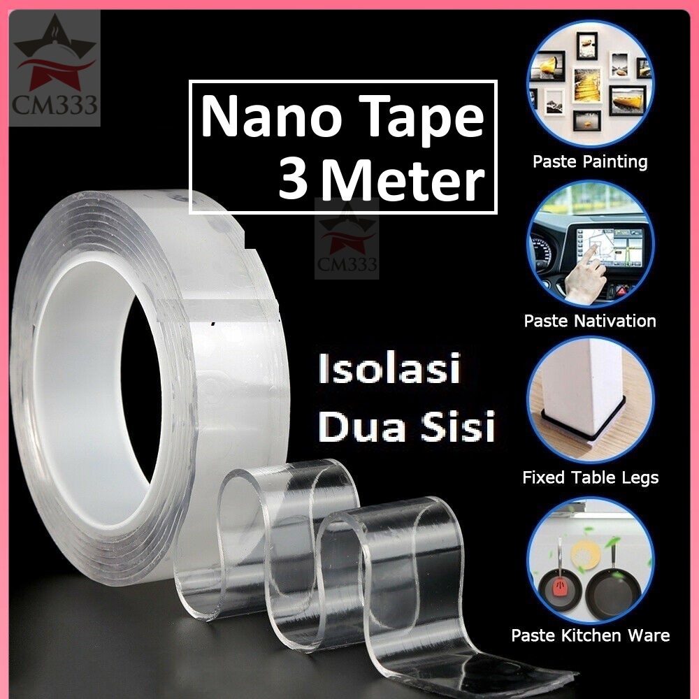 

Nano Double Tape /Nano Tape/Selotip Isolasi Bening 3 Meter
