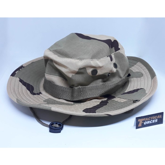 Topi Rimba / Boonie Hat / Loreng Gurun US Desert 3 Color versi China