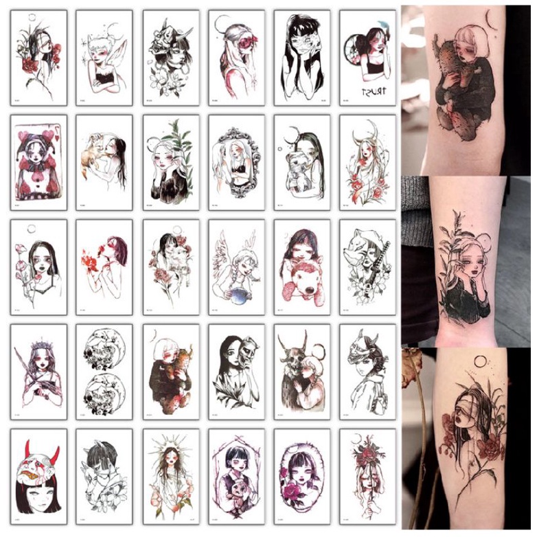 Grosir Termurah Tato Karakter Aesthetic Lucu Jepang anime - Tatto Temporer berwarna , Tato temporary