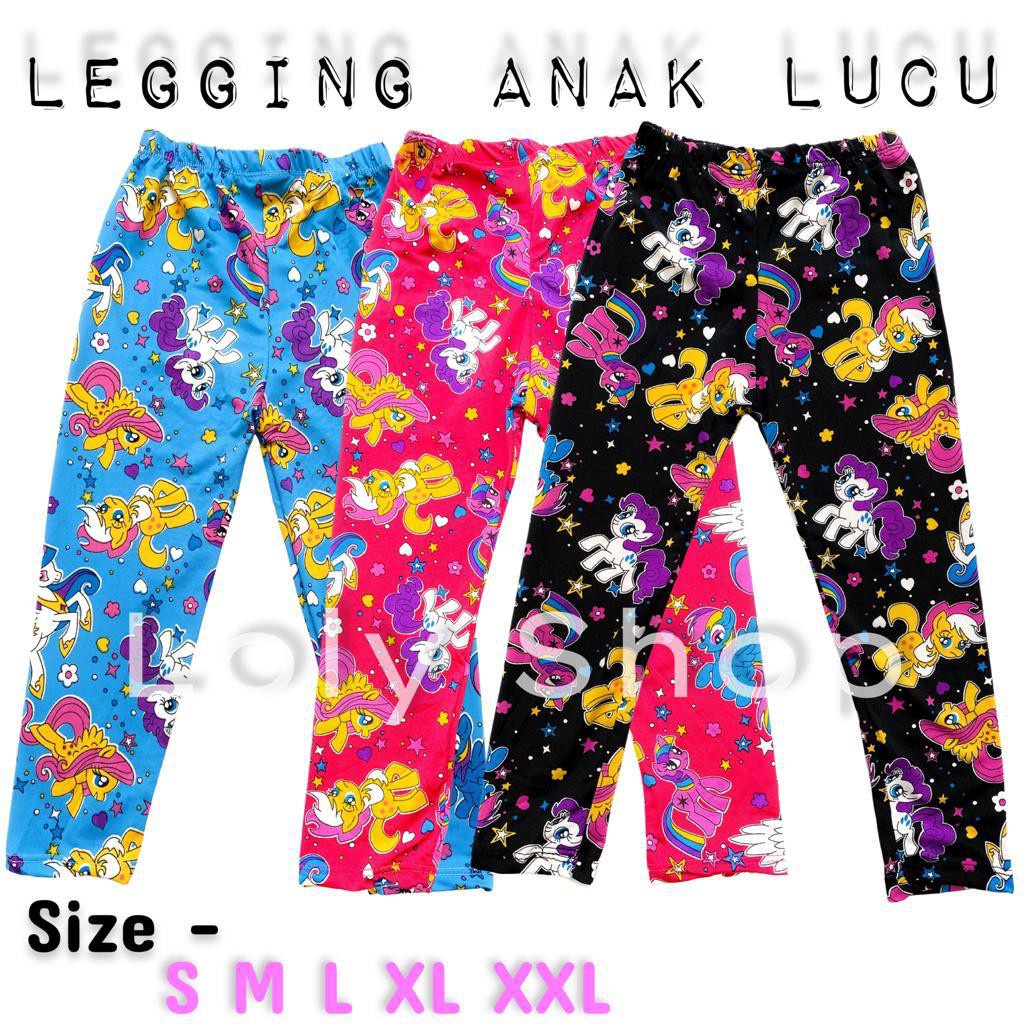 Legging Anak Motif karakter Little Pony / Lol Murah