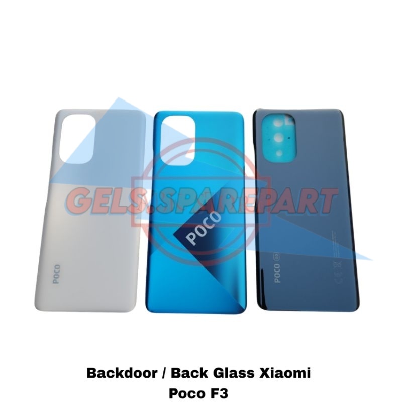 TUTUP BELAKANG BACKDOOR BACKCOVER BACK CASING XIAOMI POCO F3 5G BACK GLASS