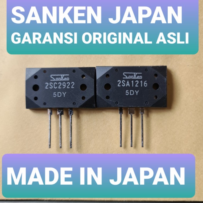 sanken 2sa1216 2sc2922 5dy a1216 c2922 1216 2922 original asli set