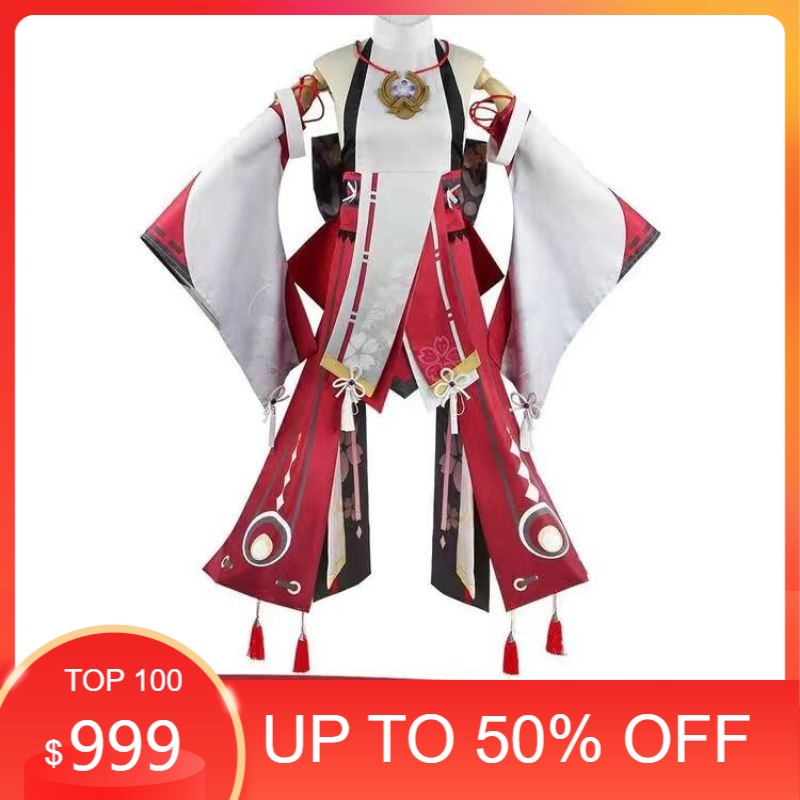 [MikanHiro Store] Costume Genshin impact Cosplay Yae Miko Guuji Fullset