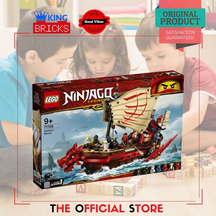 LEGO Original NINJAGO 71705 Destinys Bounty Mainan Anak Film Ninja Kai