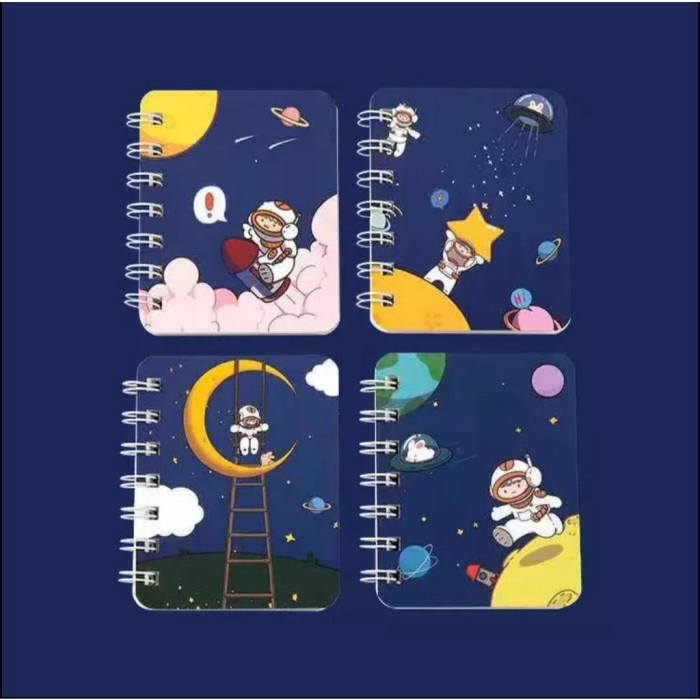 

【GFY】 NoteBook Ring Motif A7 Note Book Ring Isi 80 Lembar Buku Catatan Ring