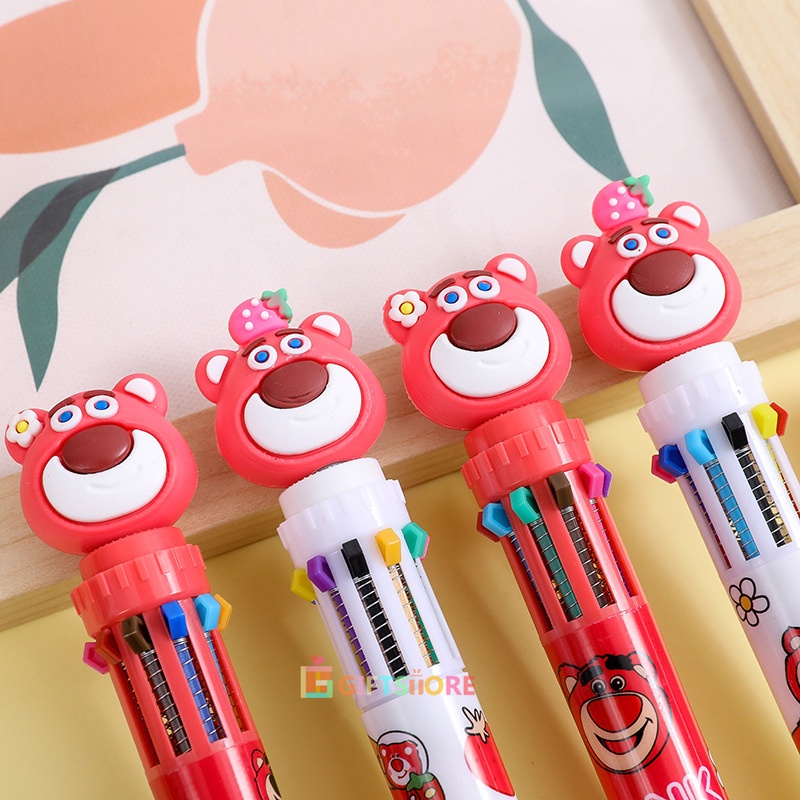 

COD✨10 warna Pena Lotso ballpoint Lucu Sanrio bear kantor stasioner pena-GS