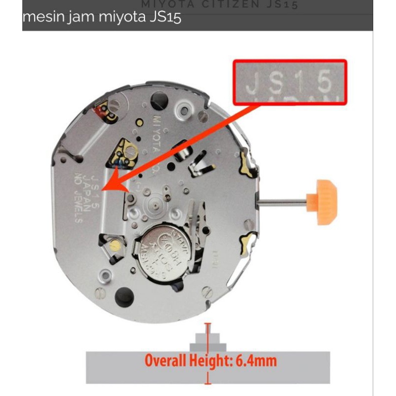 Mesin Jam Tangan Miyota JS15 JS 15 Original