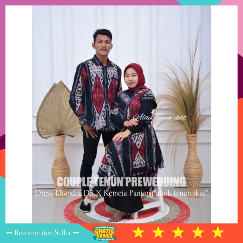 ⭐⭐⭐⭐⭐ Baju Couple Premium murah Untuk anak remaja Pasangan Romantis / (READY STOCK) Baju tenun set b