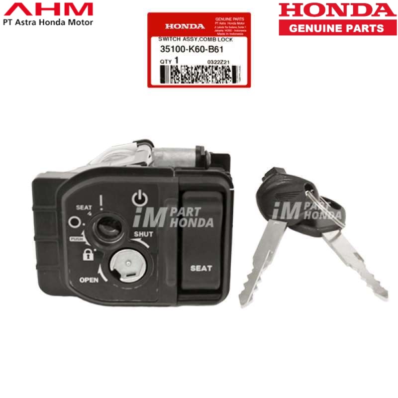 MURAH Kunci Kontak Vario 125 eSP 2018 2019 2020 K60R 35100-K60-B61 35100K60B61 JAMINAN 100% ORI AHM 
