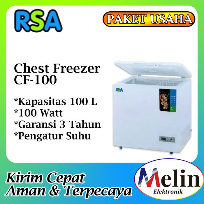 CHEST FREEZER RSA CF 100 / CF-100 Kapasitas 100L BOX PEMBEKU