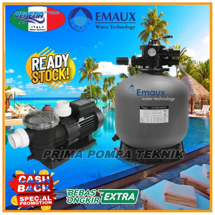 Paket Pompa 1/2hp Kolam Renang Venezia Stp50 dan Filter Kolam 16 inchi