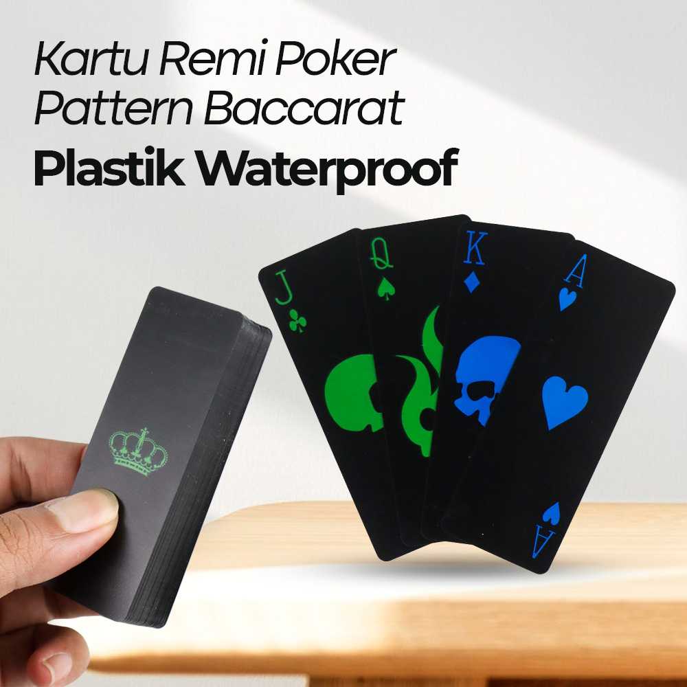 Kartu Remi Plastik SUPERZZY Kartu Remi Poker Pattern Baccarat Plastik Waterproof