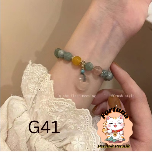 [G41] Gelang Giok Warna Warni