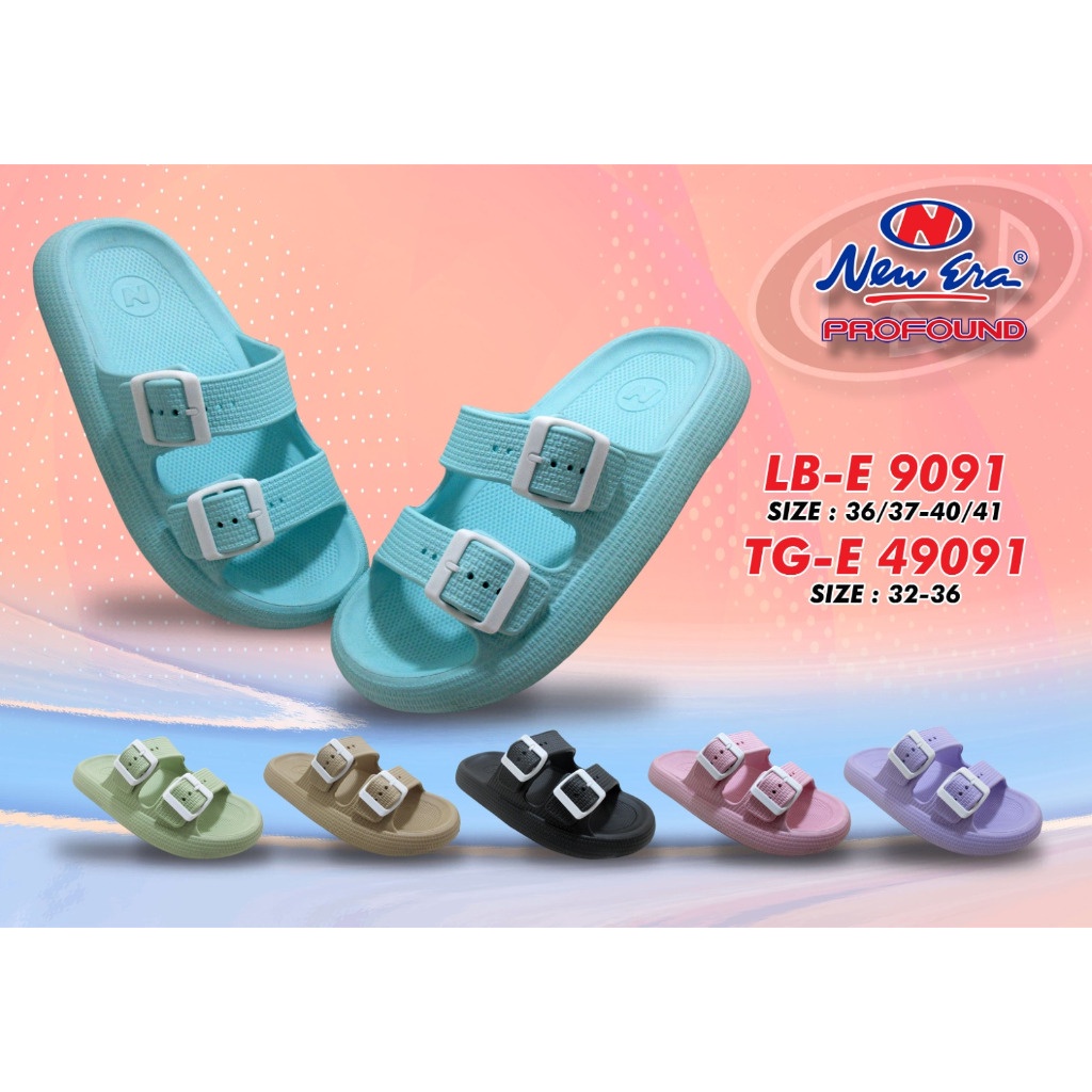 Sandal Slop wanita Model Gesper Ban 2 New Era LB E 9091