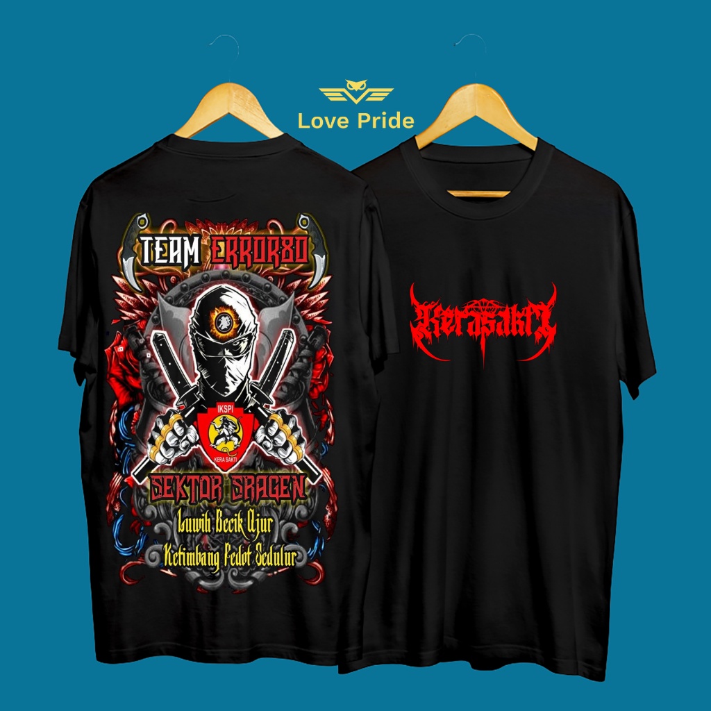 Kaos Tshirt Baju Distro Pencak Silat IKSPI Kera Sakti Team Error 80 Sektor Sragen PremiumTerbaru