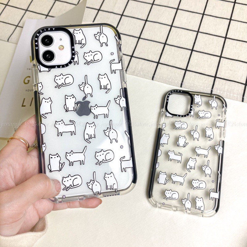 CASETIFY HIGH PRINT CAT WHITE CASE IPHONE XS MAX