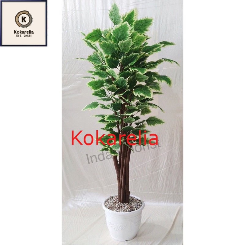 Pohon Hias 160cm Cisiang Artificial Ukuruan Besar Pohon Sudut Dekorasi Pohon Plastik