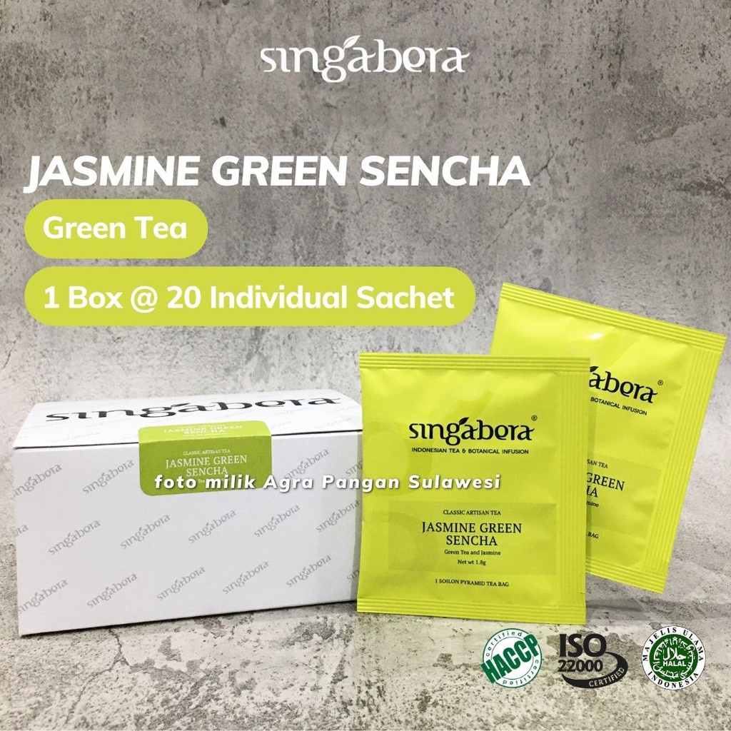 

COD Teh Hijau Melati Singabera Jasmine Green Sencha - Tea Premium Individual Teabag Celup Artisan Cafe