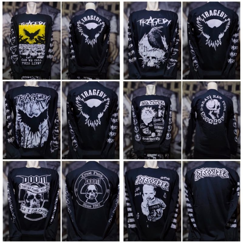 cod kaos panjang band punk disclose,kaos panjang konyradiksi,kaos band punk lengan panjang,kaos komu