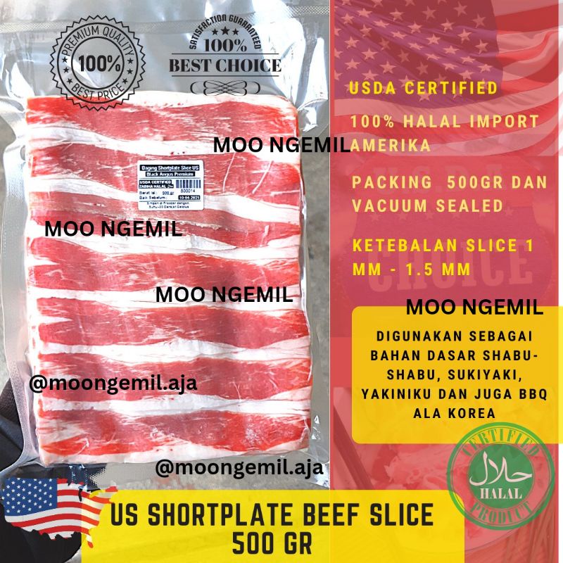 

COD US Beef Slice 500gram Shortplate / Daging Sapi shortplate / beef slice yoshinoya / daging sapi bbq