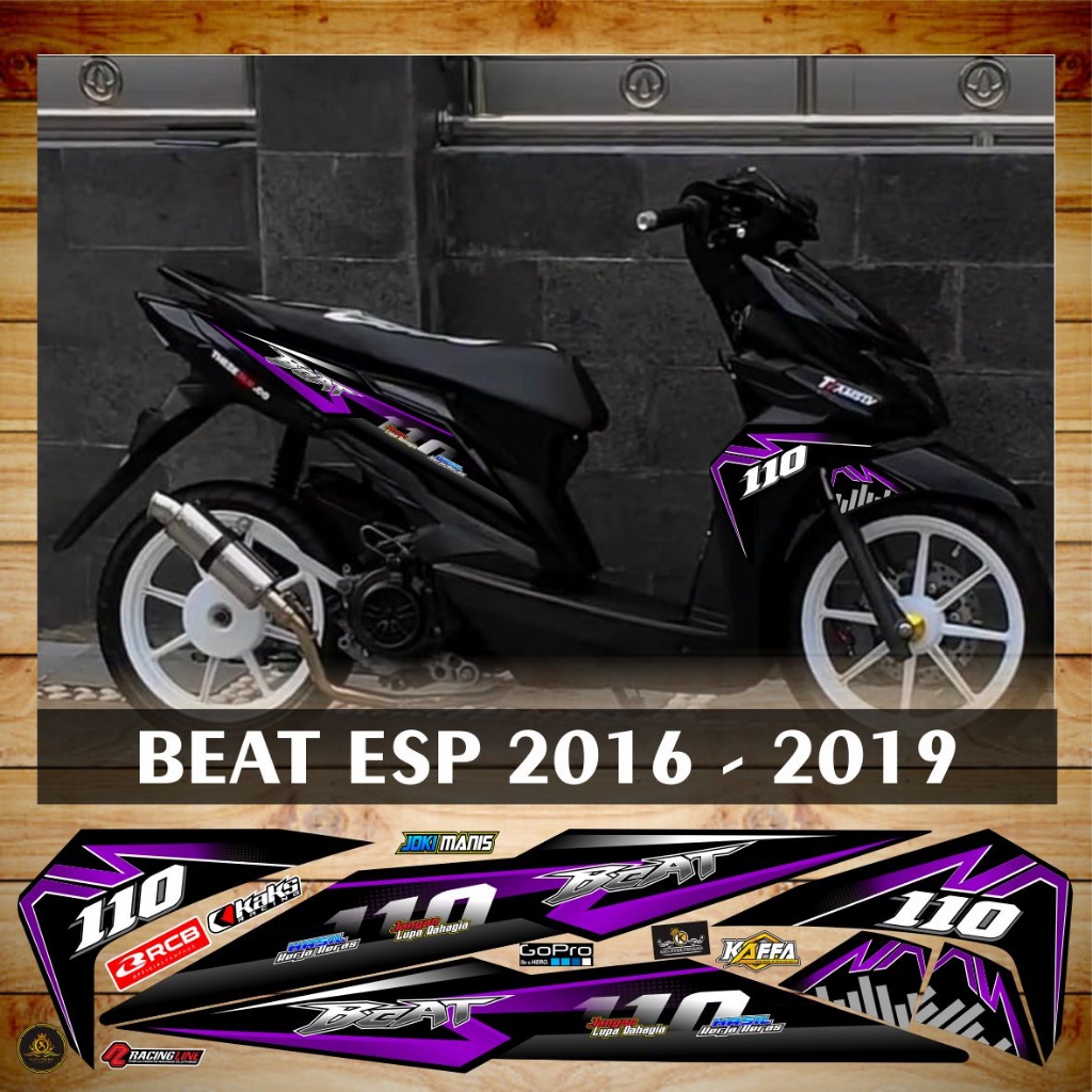 COD STIKER Sticker Striping Variasi Beat Esp List Motif Beat Street / New / Fi List Motif Ungu STRIP
