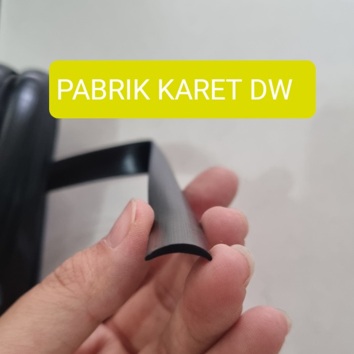Karet 035 List Lis Alumunium KILAP Omega Plan Hitam Putih HARGA PER 1 METER
