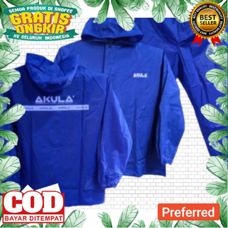 Jas hujan raincoat AKULA jumbo pria wanita semua ukuran//JAS HUJAN JUMBO / JAS HUJAN PONCO ANTI SOBE