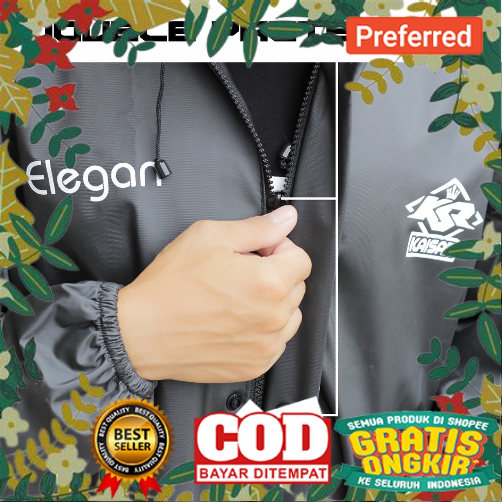 Jas Hujan KAISAR Raincoat Pria Wanita Dewasa Anti Air Setelan Unisex Tebal Celana Baju Cowok Cewek T