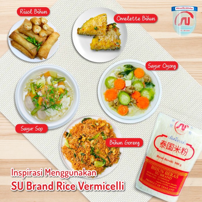 

SU Brand Bihun Beras 500 g - Minimum Pembelian 12Pcs