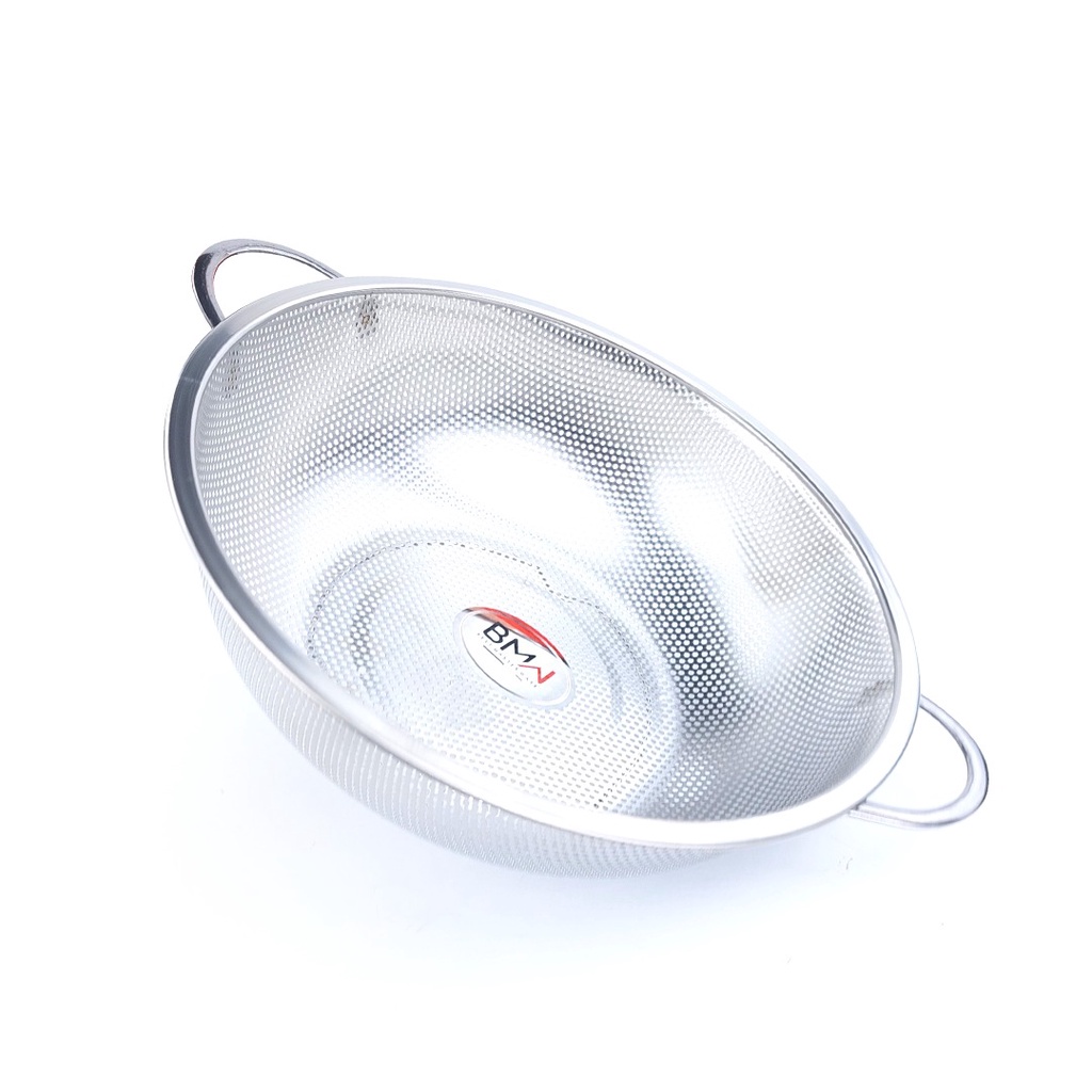 HJK Baskom Bolong Sayur Baskom Stainless Wadah Cuci Sayur Baskom Saringan Stainless Baskom Penyaring