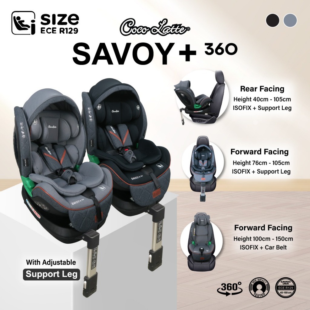 Car Seat Cocolatte Savoy+ 360 CL-8068/ Cocolatte Savoy+ / Car Seat ISOFIX / Dudukan mobil bayi
