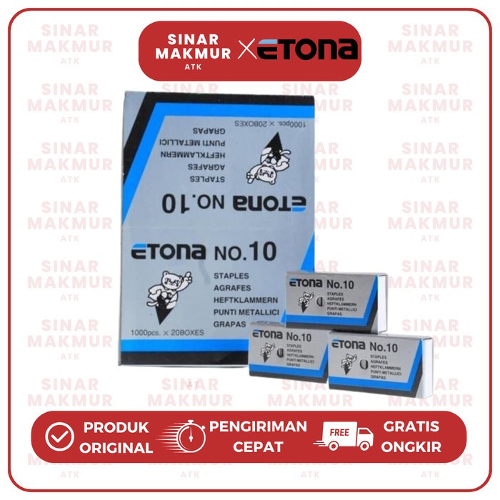 

Isi/Refill Stapler/Staples No.10 Etona (PAK)