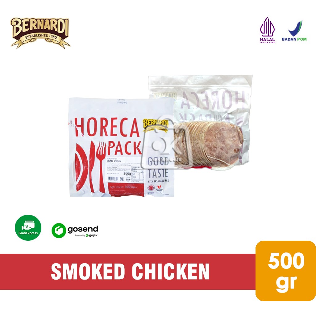 

Smoked Chicken Bulat Horeca Bernardi / Daging Ayam Asap 500gr (KHUSUS INSTANT)