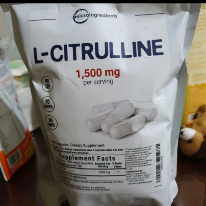 Microingredients L Citrulline Original 1500 mg per seving 360 Capsules